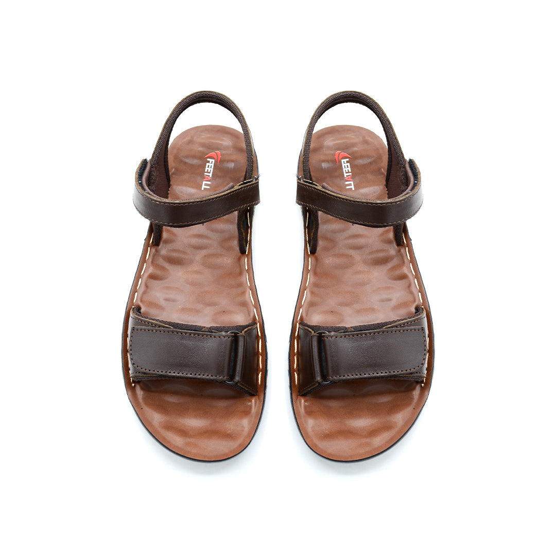 Brown Adjustable Comfort Strap Sandal