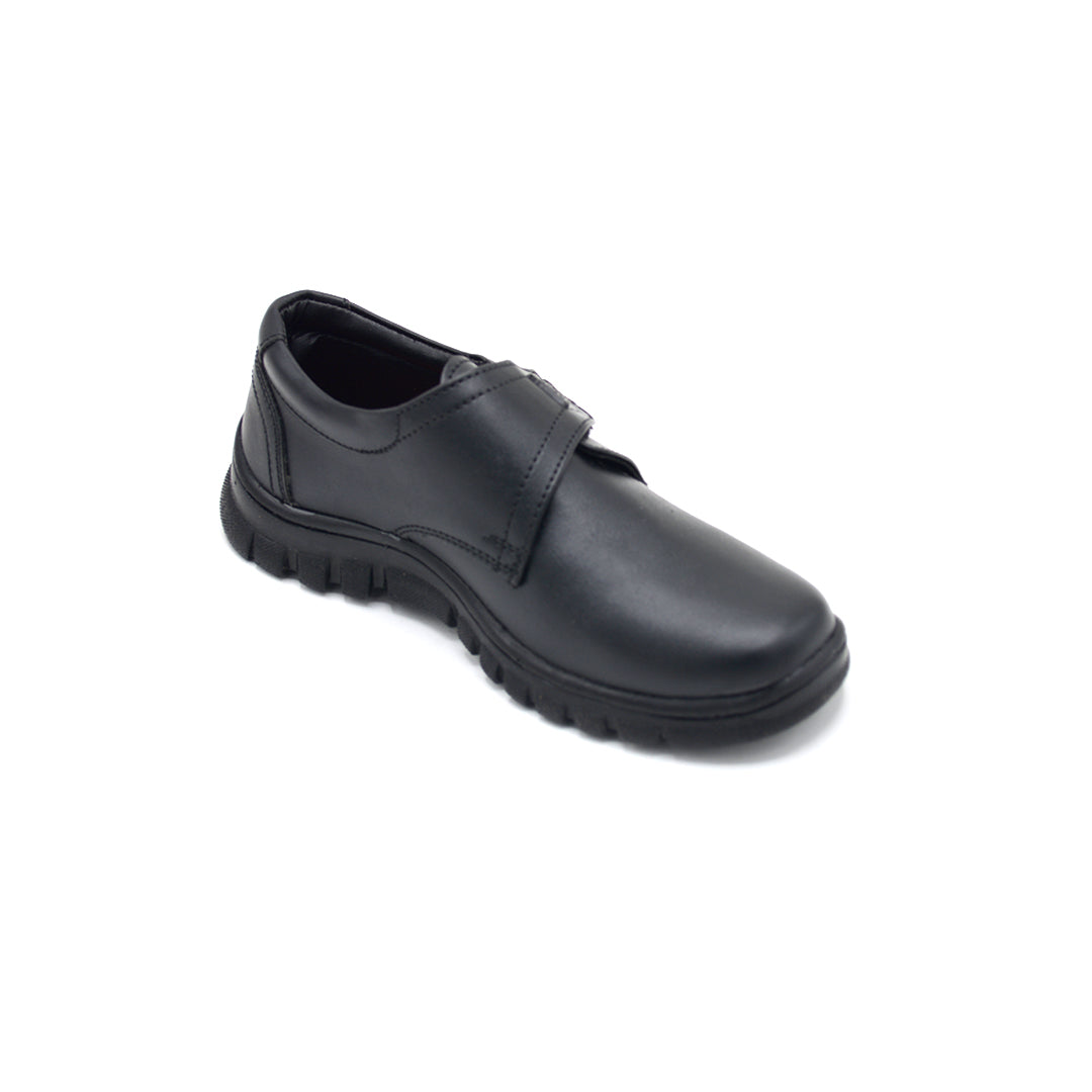 Boys Black Velcro School Shoe Chunky Sole (10 Years - 14 Years)