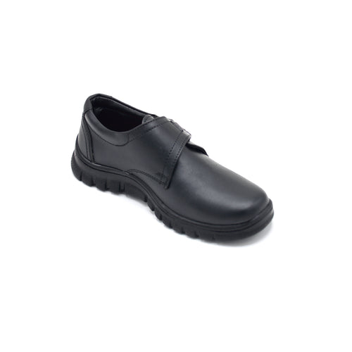 Boys Black Velcro School Shoe Chunky Sole (10 Years - 14 Years)
