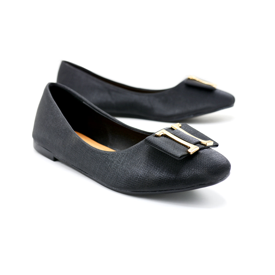 Textured Ballerina Pumps