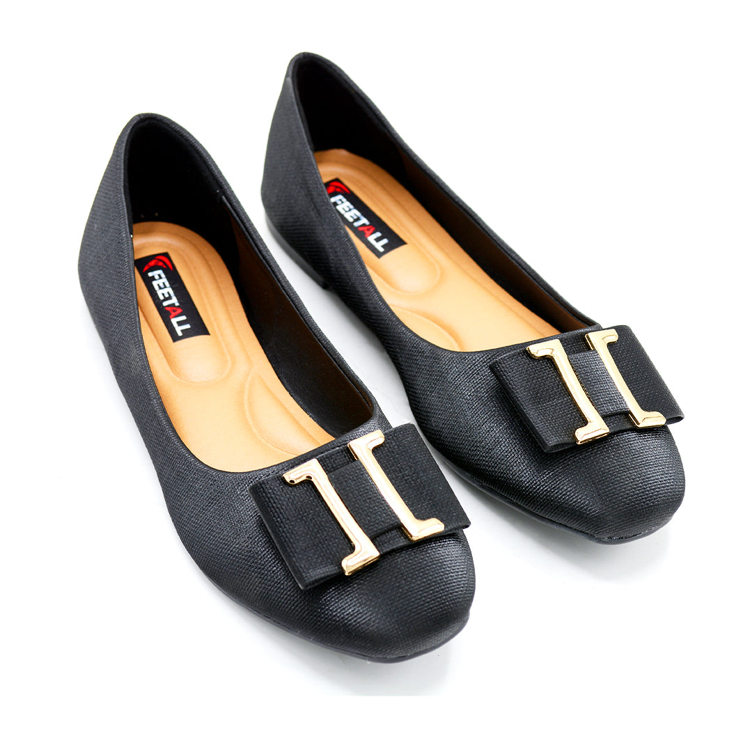 Textured Ballerina Pumps