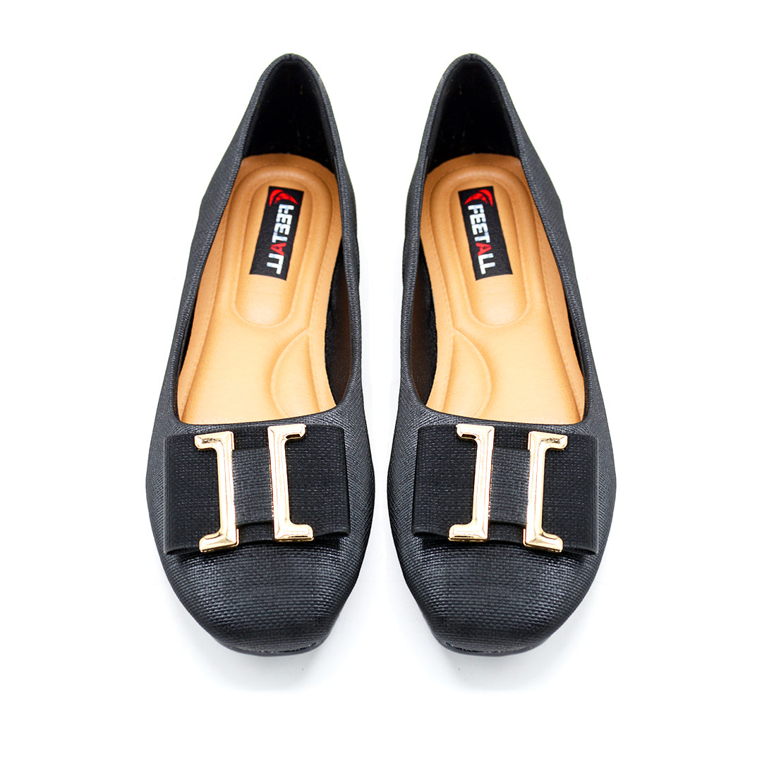 Textured Ballerina Pumps