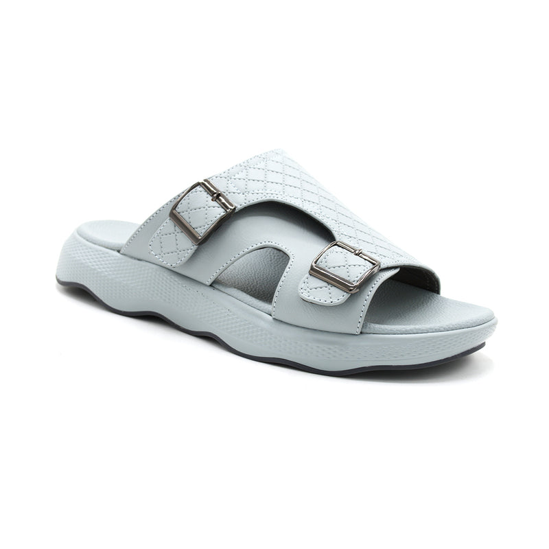 Quilted Dual Buckle Comfort Slides