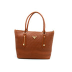 Brown Saffiano Tote Bag