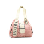 Blush Luxe Quilted Shoulder Bag with Statement Strap