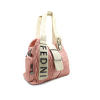 Blush Luxe Quilted Shoulder Bag with Statement Strap