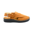 Tan Leather Closed-Toe Peshawari Chappal