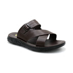 Cross Strap Buckle Comfort Slides
