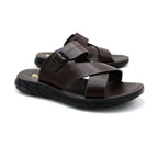 Cross Strap Buckle Comfort Slides