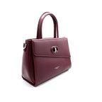 Elegant Maroon Structured Shoulder Handbag