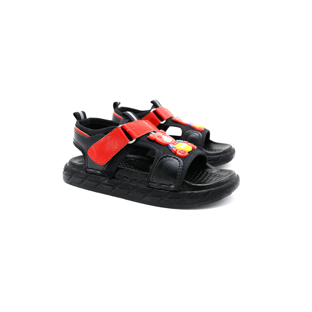 Kids Mickey Adventure Sport Sandals Black Red