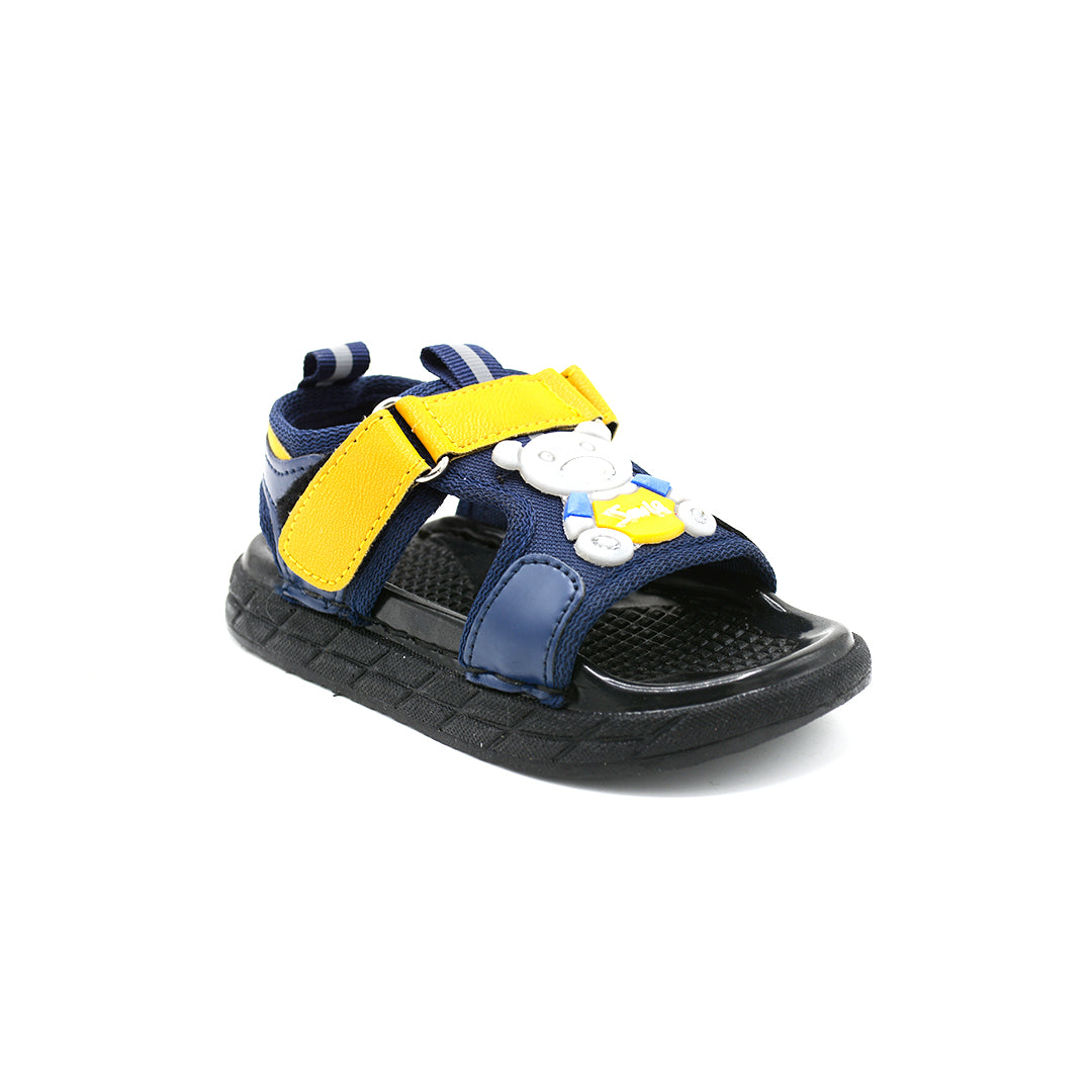Smiley Bear Navy Velcro Toddler Sandals