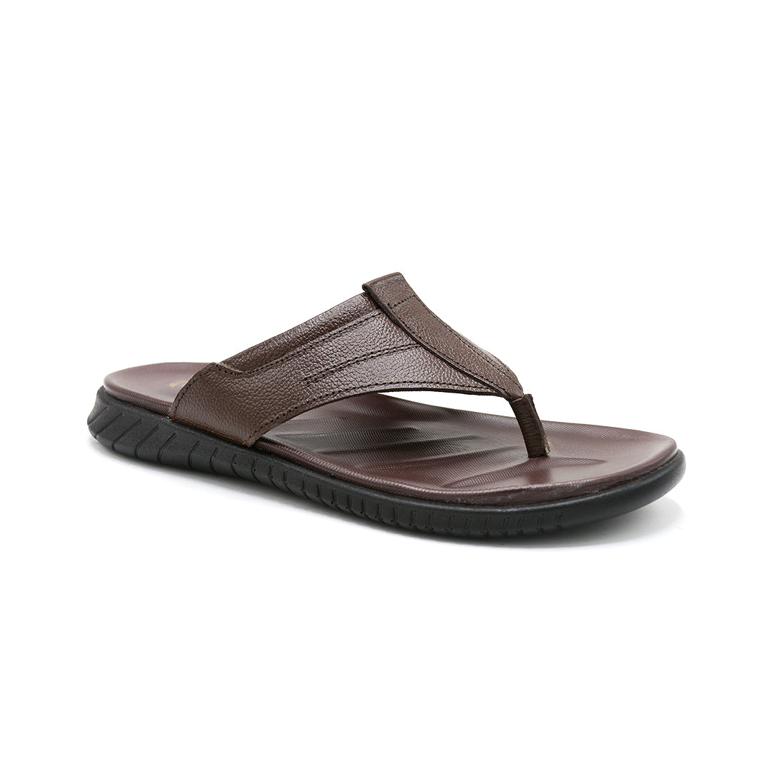 Men’s Essential Leather-Look Thong Slides