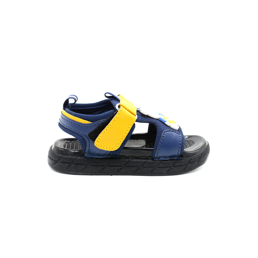Smiley Bear Navy Velcro Toddler Sandals