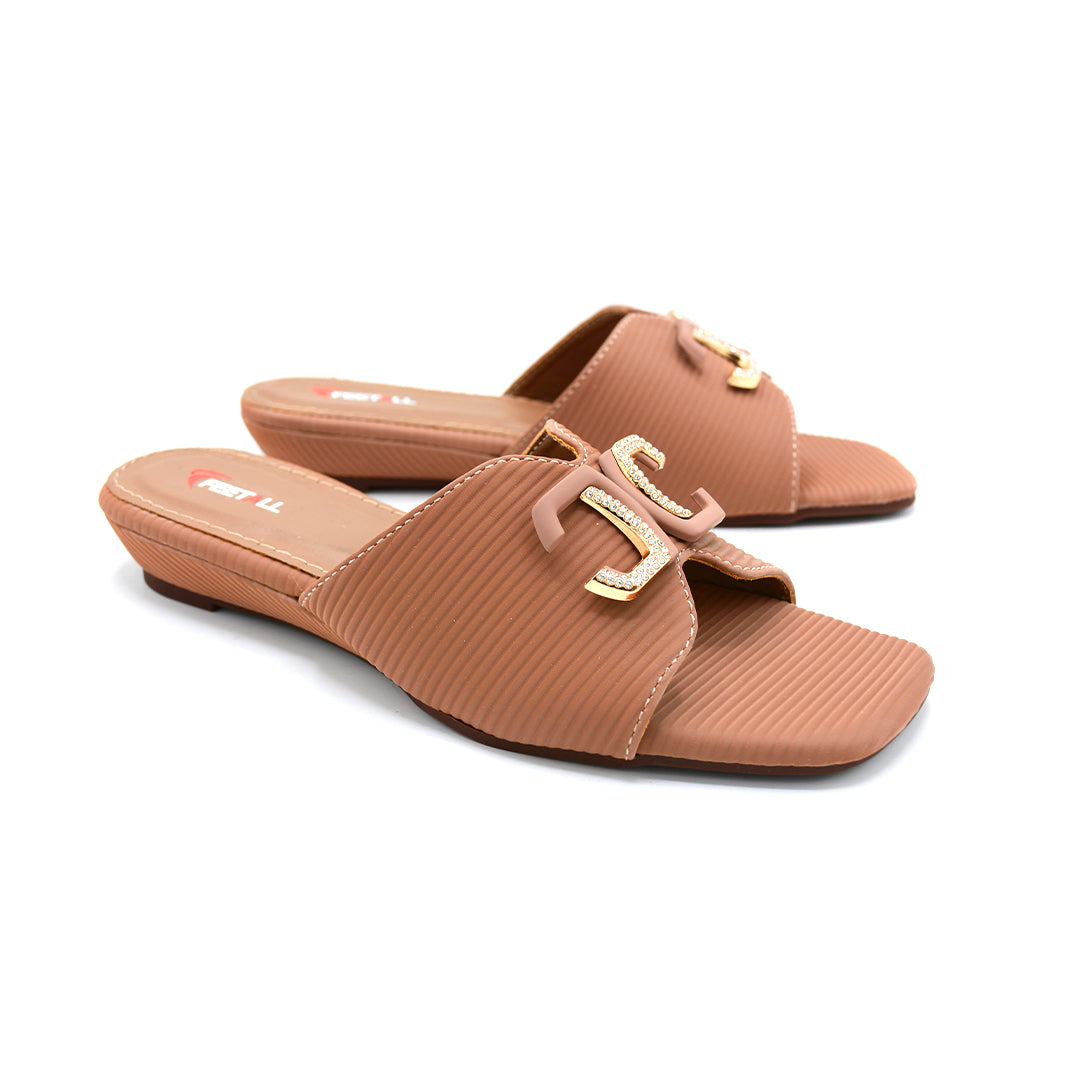 Luxe Logo Strap Flat Slides