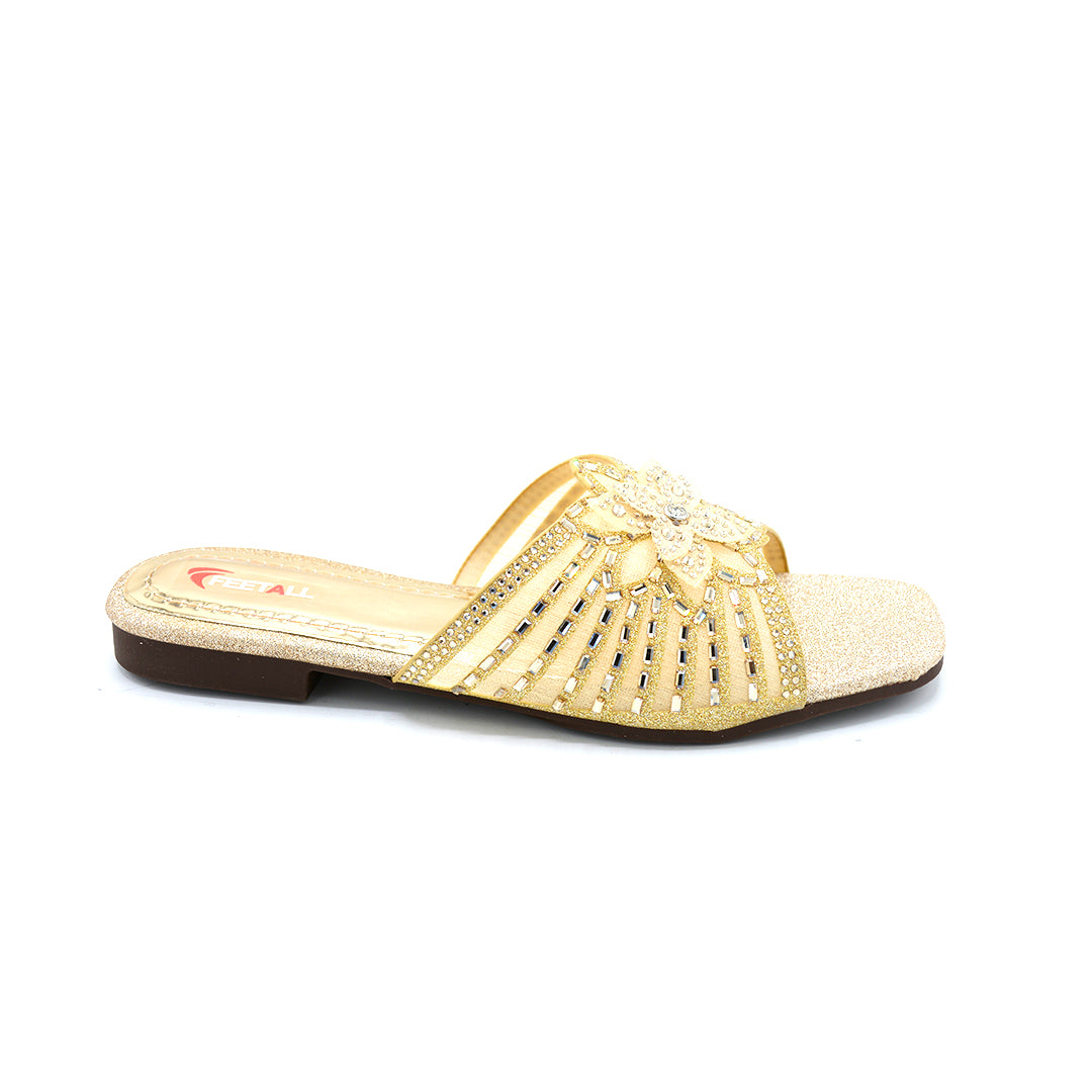 Crystal Embellished Flat Slides