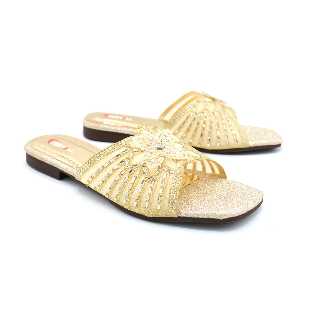 Crystal Embellished Flat Slides