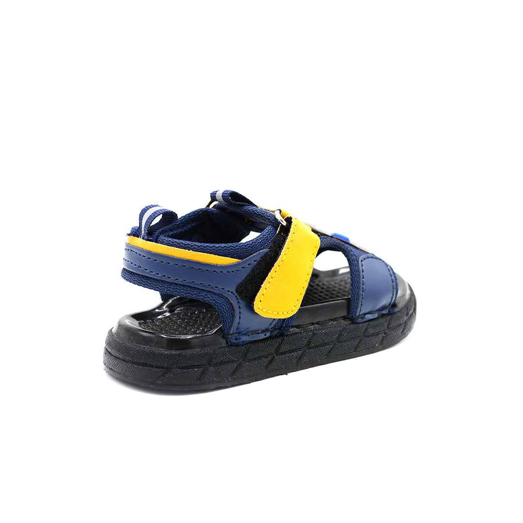 Smiley Bear Navy Velcro Toddler Sandals