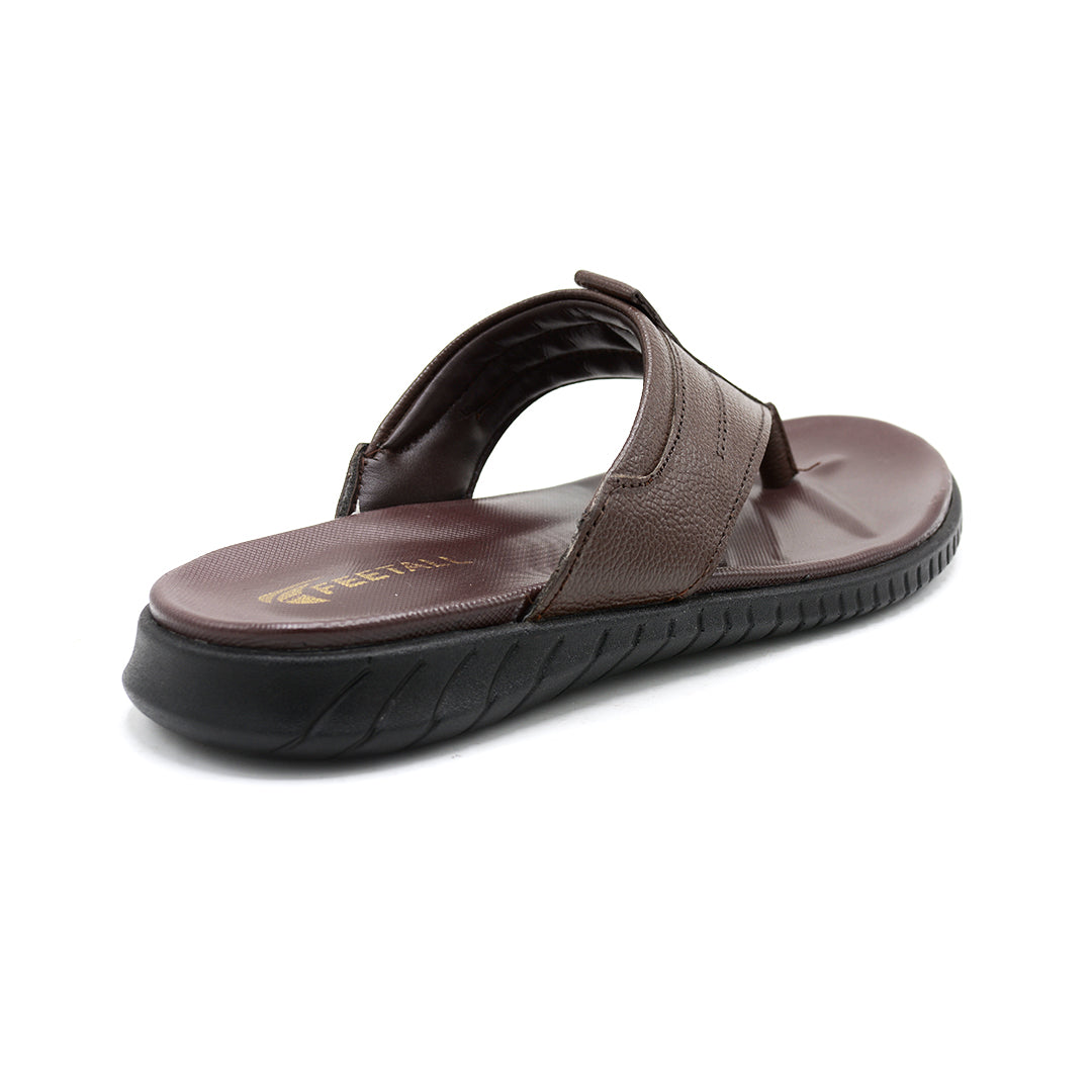 Men’s Essential Leather-Look Thong Slides