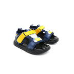 Smiley Bear Navy Velcro Toddler Sandals