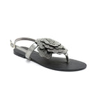 Floral Embellished Flat Sandals