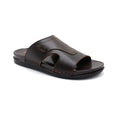 Brown Leather Comfort Slides