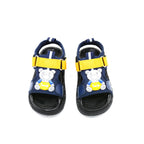 Smiley Bear Navy Velcro Toddler Sandals