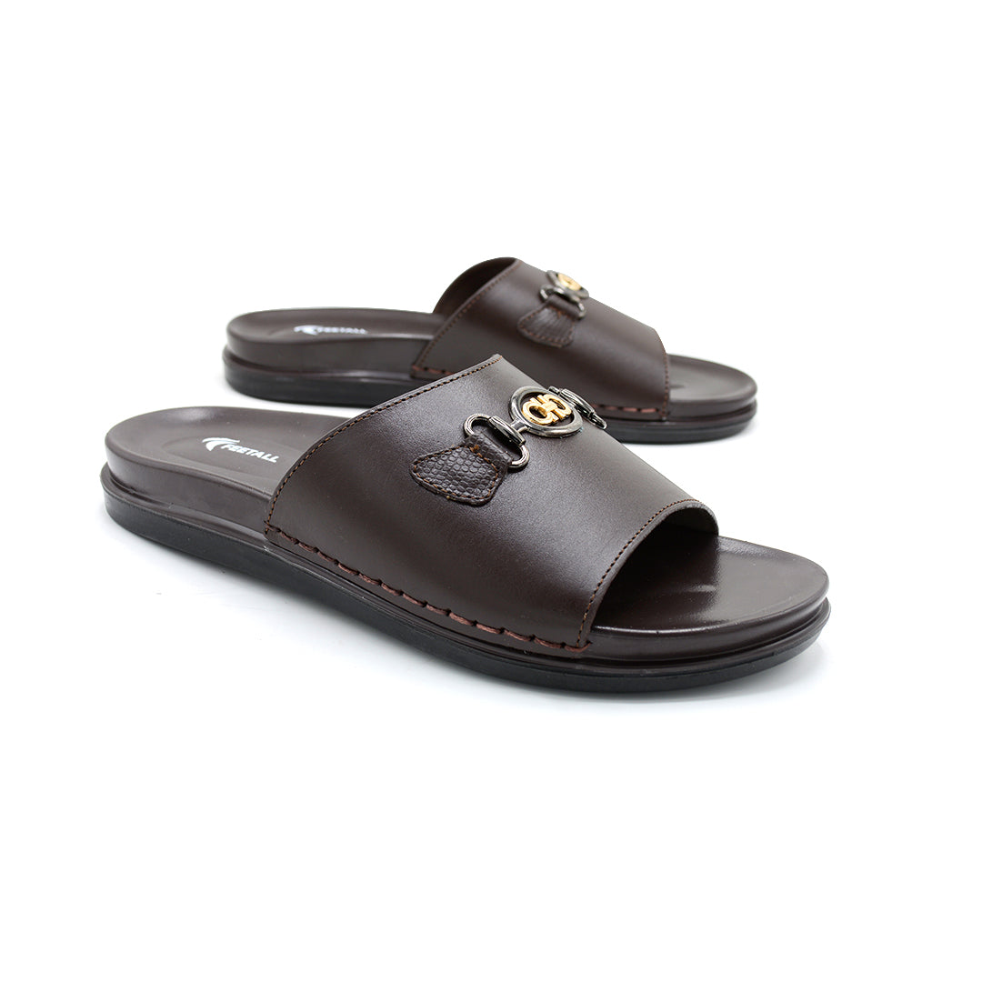 Elegant Brown Casual Slide