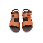 Kids Urban Tan Velcro Leather Comfort Sandals