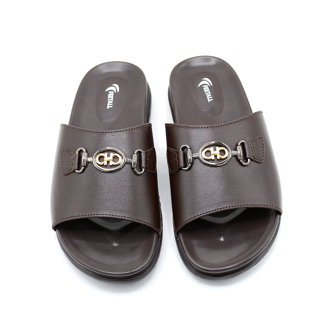 Elegant Brown Casual Slide