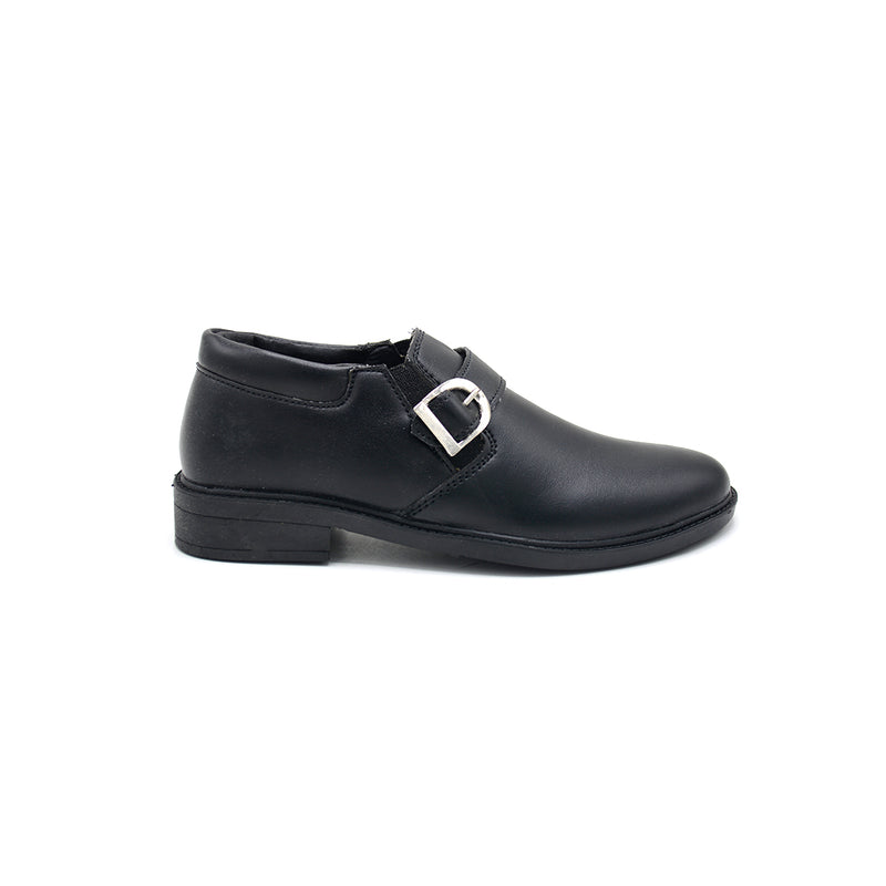 Classic Black Monk Strap School Shoe (10 Years - 14 Years)