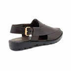Classic Brown Leather Peshawari Slingback Sandal
