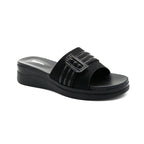 Laser-Cut Heeled Slides