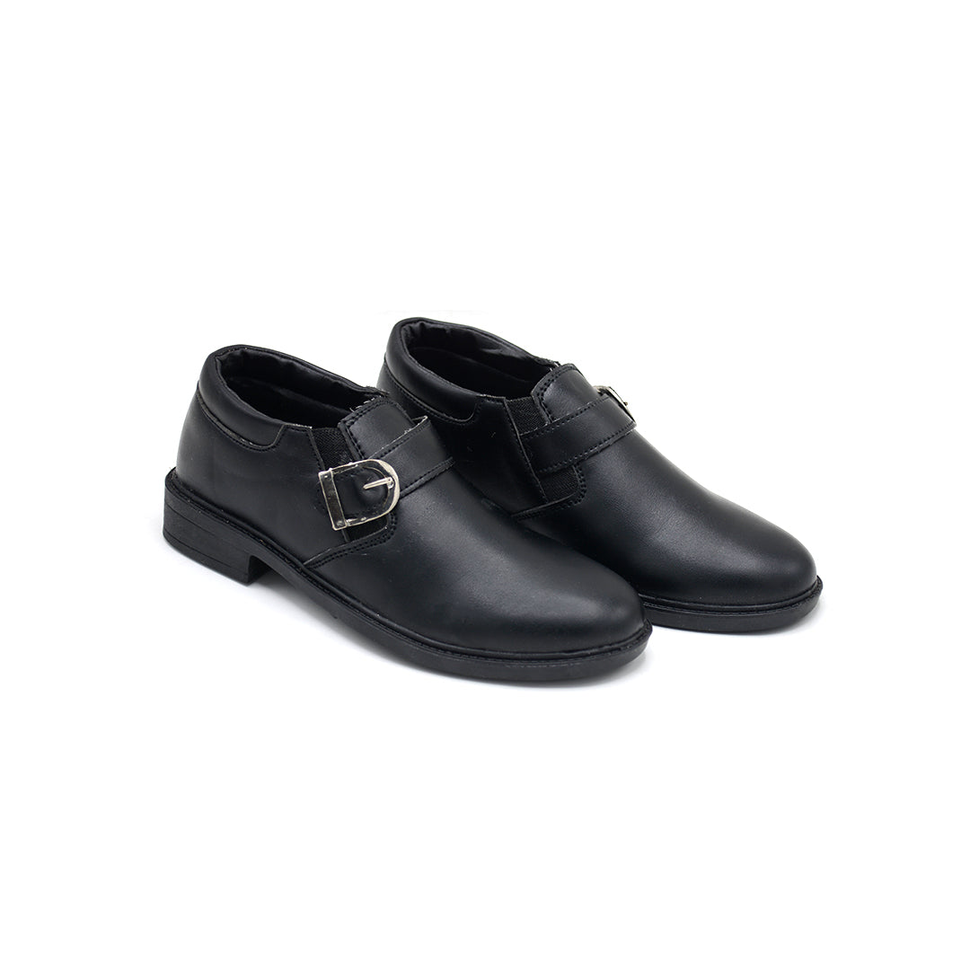 Classic Black Monk Strap School Shoe (10 Years - 14 Years)