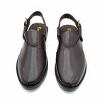 Classic Brown Leather Peshawari Slingback Sandal