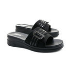 Laser-Cut Heeled Slides
