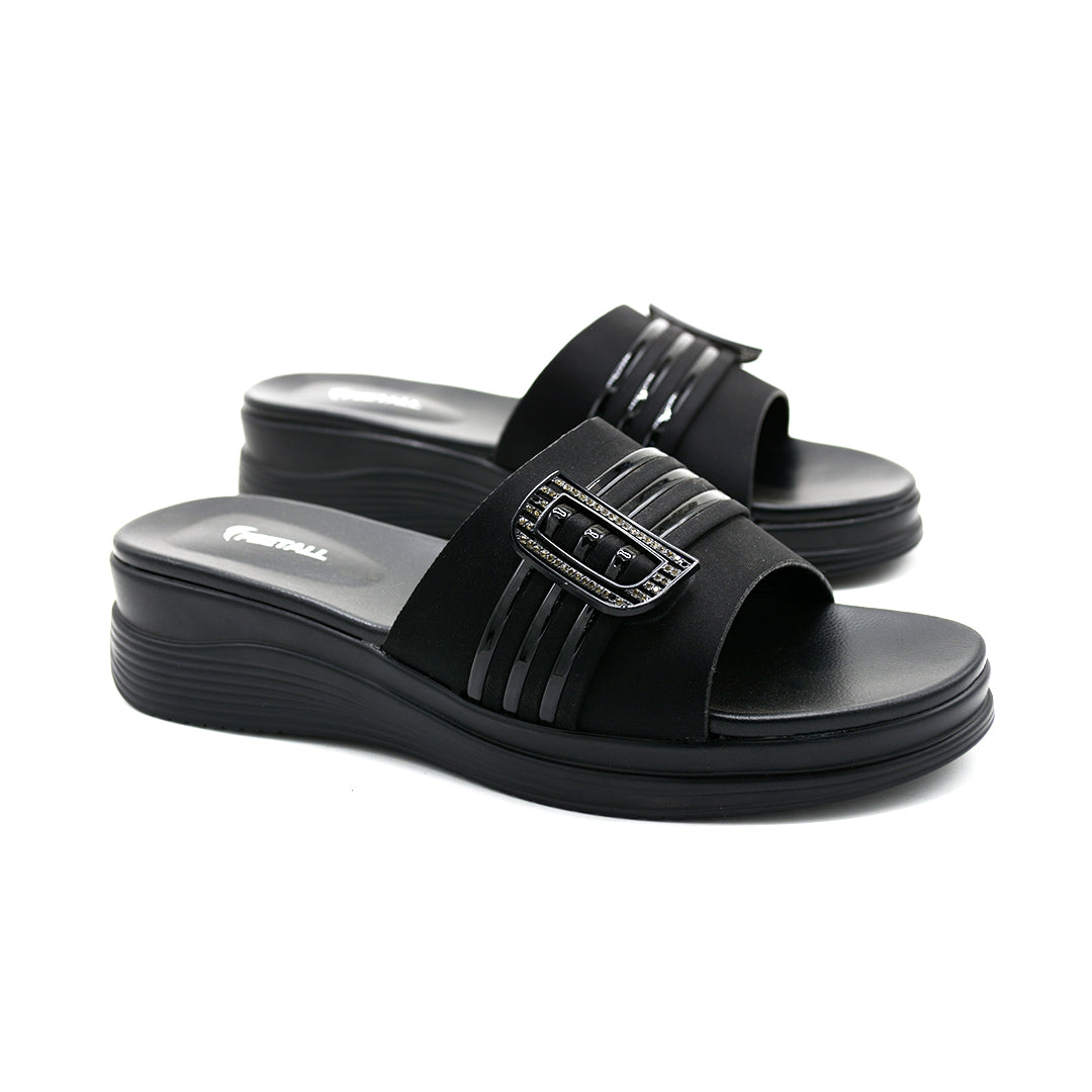 Laser-Cut Heeled Slides