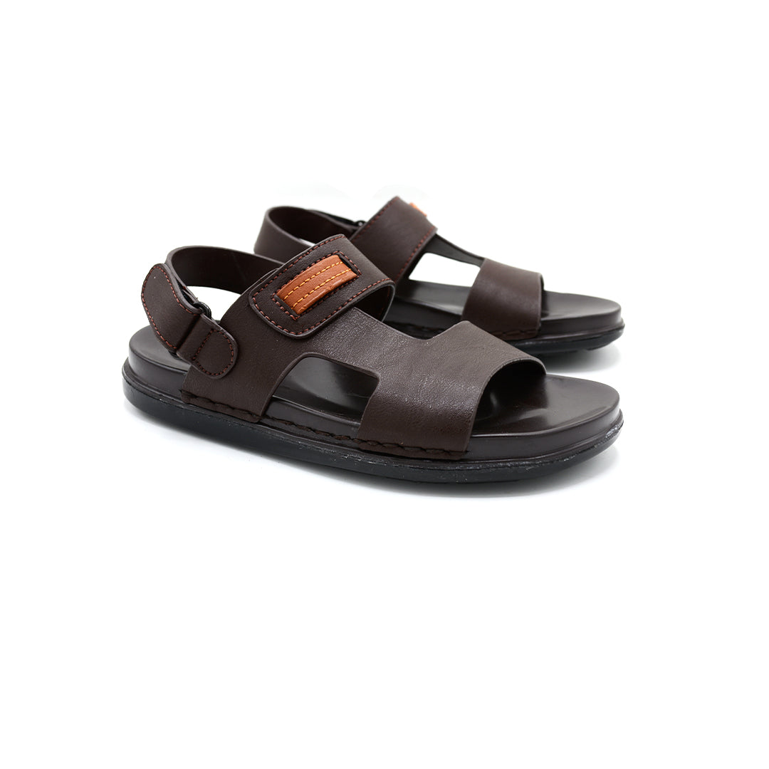 Men's Velcro Strap Leather Comfort Sandals