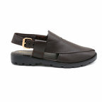 Classic Brown Leather Peshawari Slingback Sandal