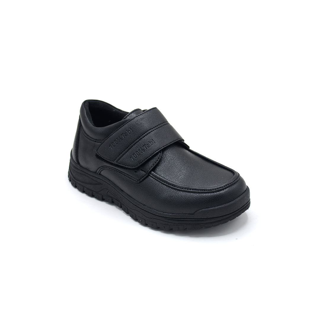Boys Black Velcro School Shoe Classic Comfort (10 Years - 14 Years)