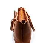 Brown Saffiano Tote Bag
