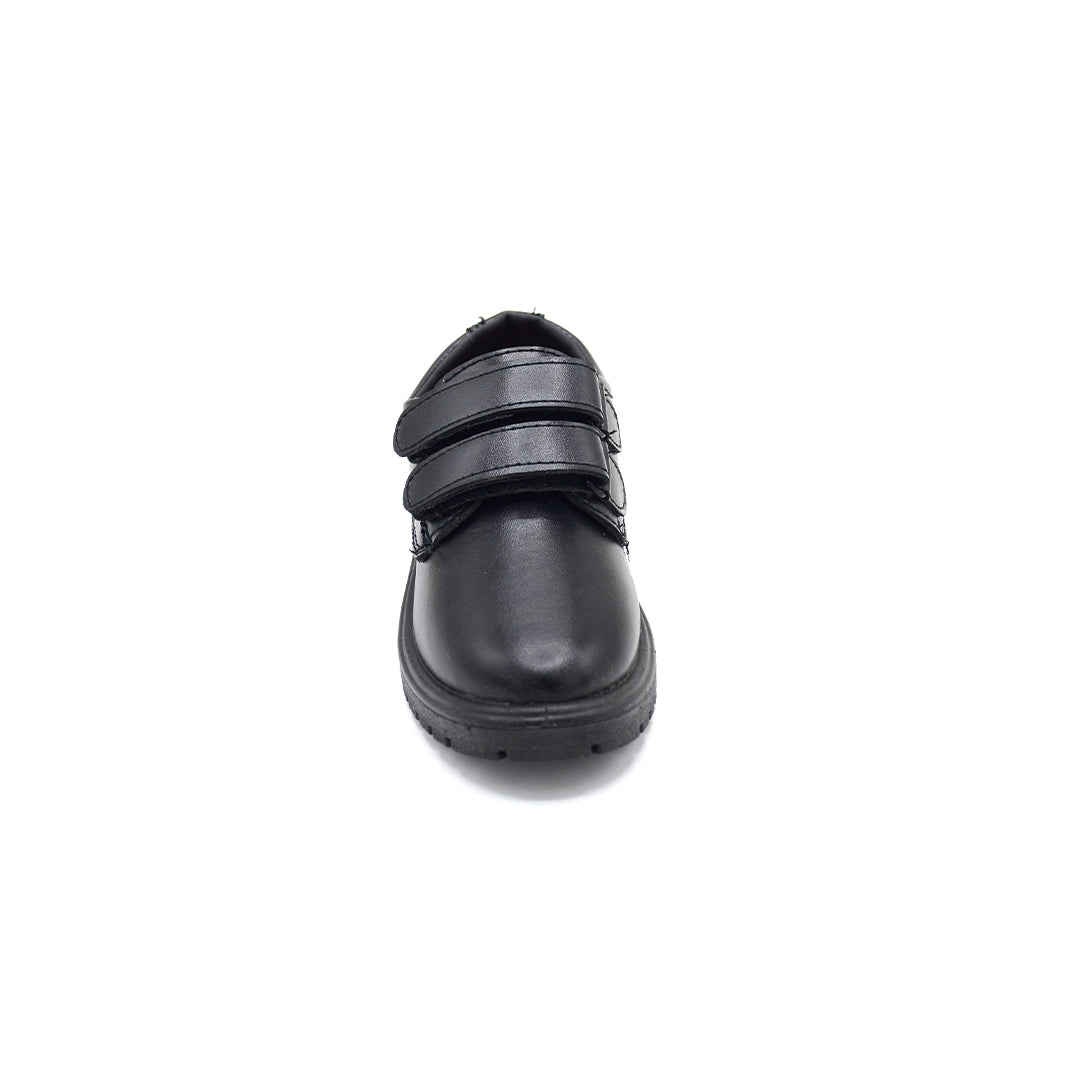 Boys Black Double Strap School Shoes (10 Years - 14 Years)