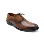 Men’s Classic Brown Cap-Toe Lace-Up Dress Shoes
