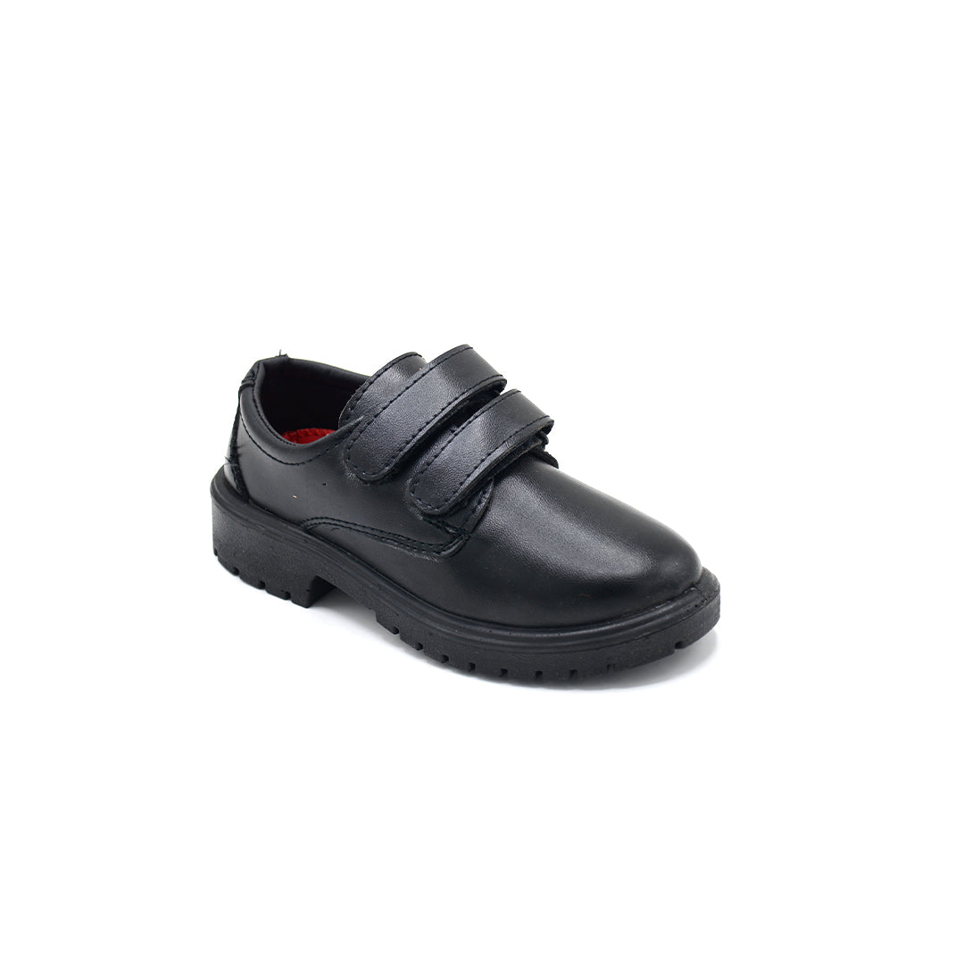 Boys Black Double Strap School Shoes (10 Years - 14 Years)