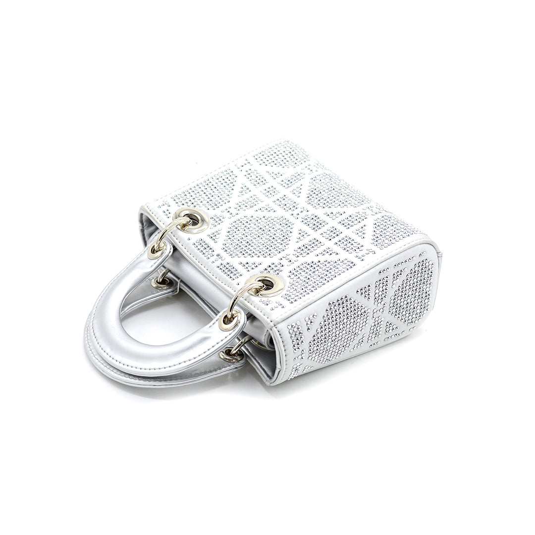 Crystal Luxe Mini Top-Handle Bag