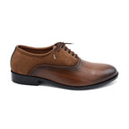 Men’s Classic Brown Cap-Toe Lace-Up Dress Shoes