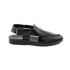 Classic Black Leather Peshawari Sandal