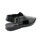 Classic Black Leather Peshawari Sandal