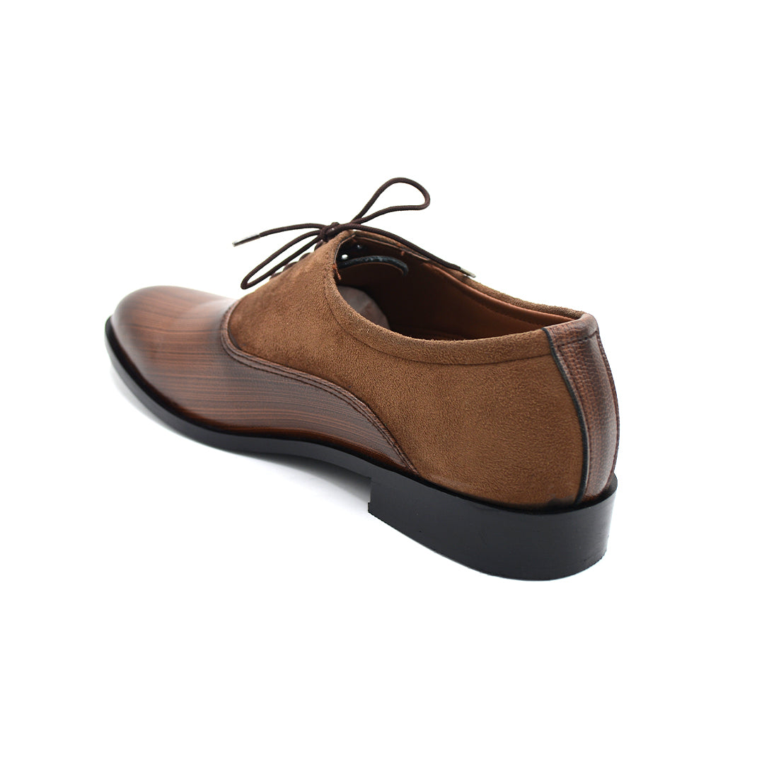 Men’s Classic Brown Cap-Toe Lace-Up Dress Shoes