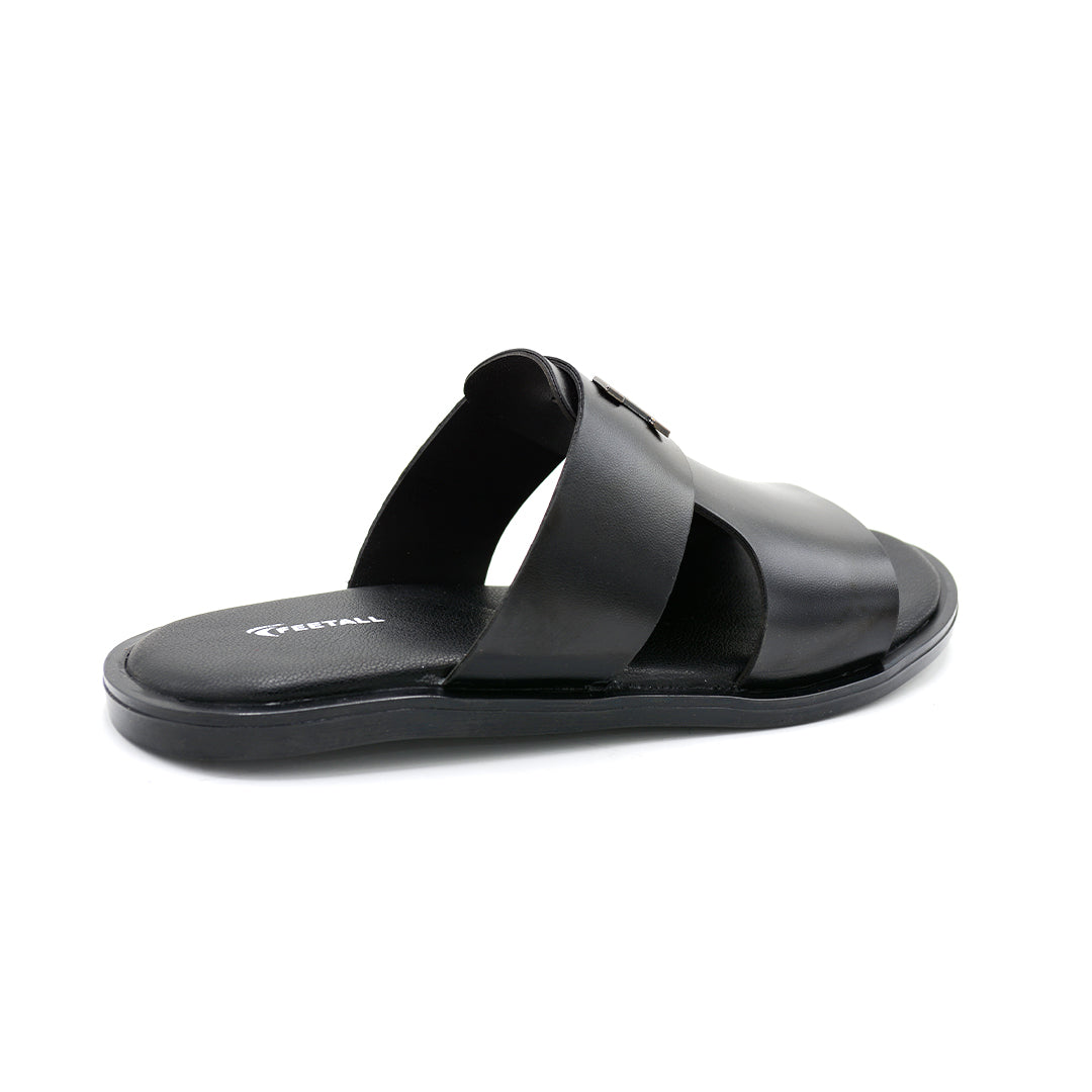 Black Open-Toe Slides